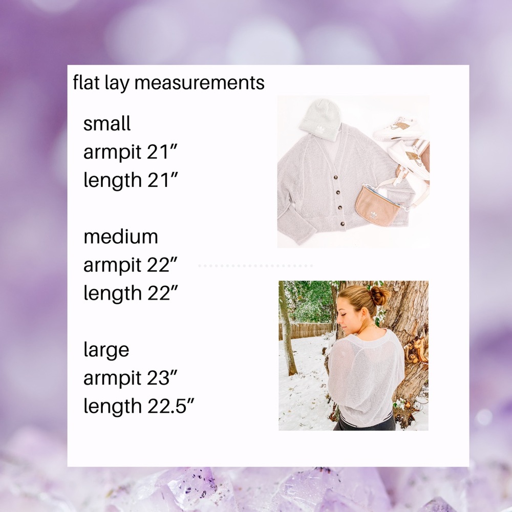NEW Iced Amethyst Waffle Knit Cardigan Sweater - Picture 5 of 9